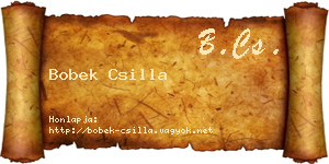 Bobek Csilla névjegykártya