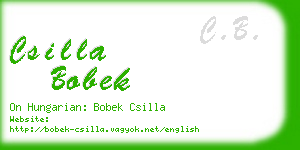 csilla bobek business card